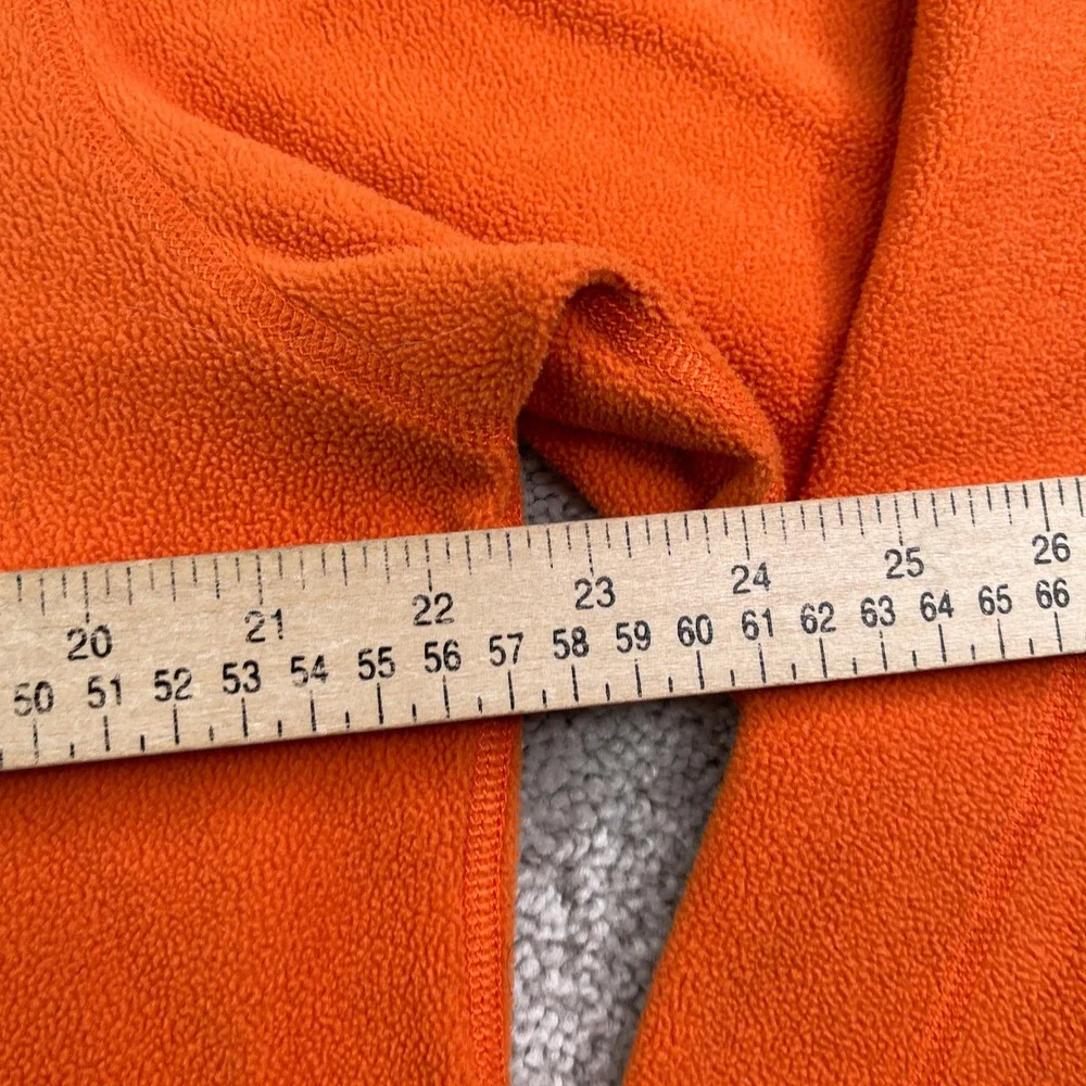 North Face Sweatshirt Mens Medium Orange Polartec Classic Fleece Quarter Zip